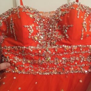 Orange prom/pageant dress
